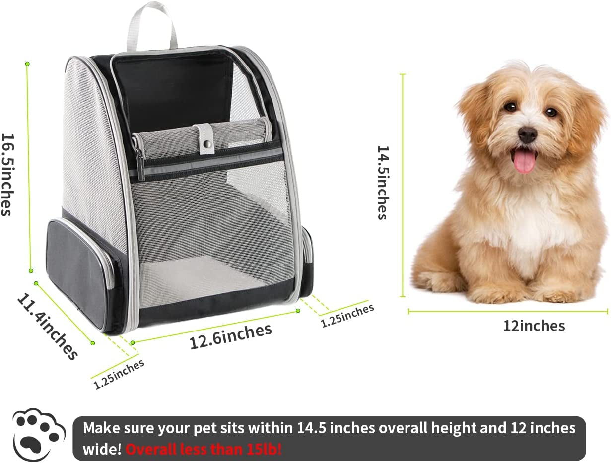 Innovative Traveler Bubble Backpack: Stylish and Comfortable Pet Carrier for Cats and Dogs (Black)
