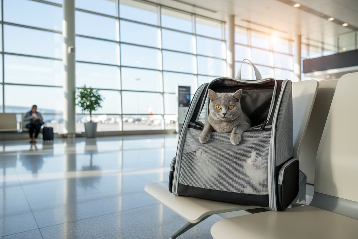 PetPeek Bubble Backpack Pet Carrier – Airline-Approved Travel Bag for Cats & Small Dogs (Black)