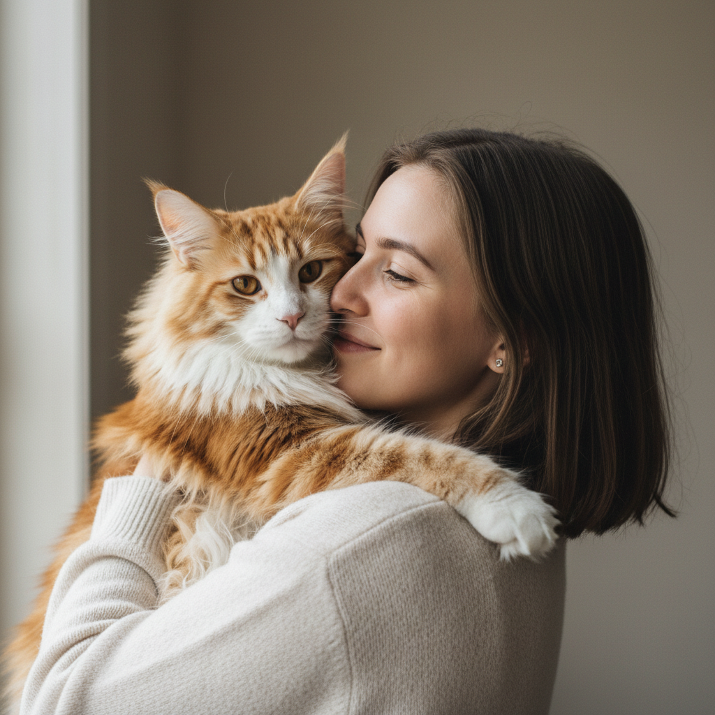 Emily R. with cat