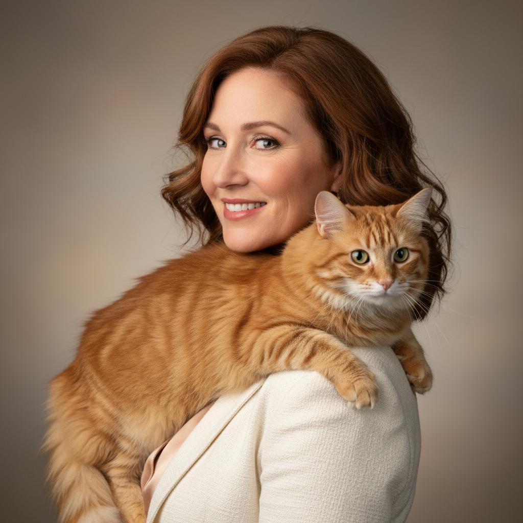 Olivia C. with cat